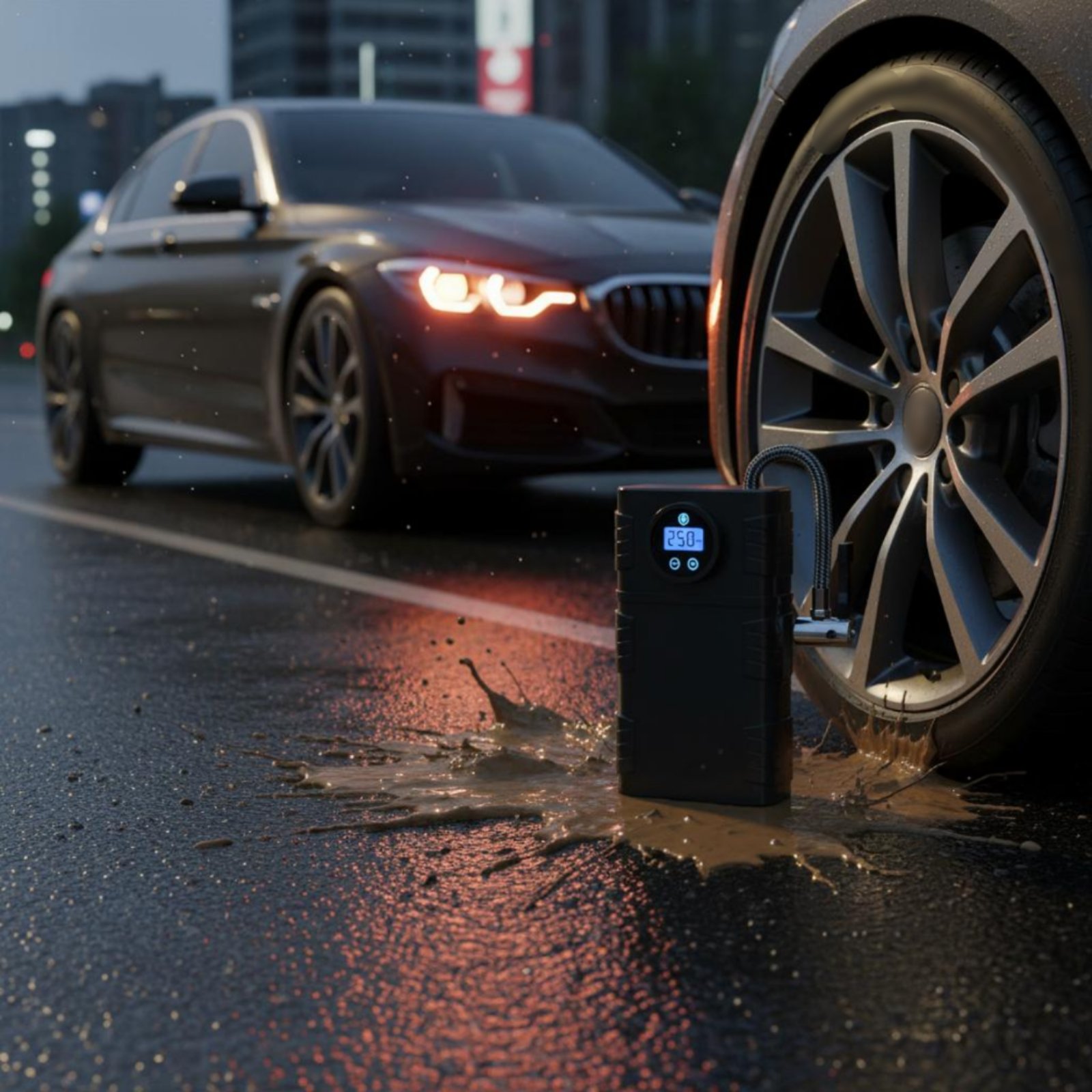 Car Portable Tire Inflator - Inflador de Pneus Portátil Sem Fio,