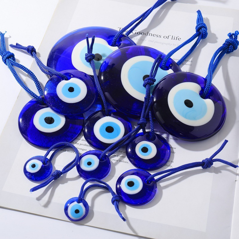 Car Accessories Evil Eye - 1pc sorte olho de vidro azul
