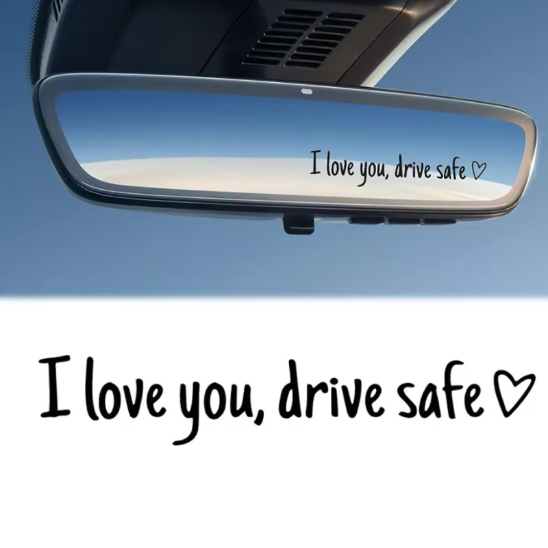 Car Accessories For Women - Decalque para espelho retrovisor I Love