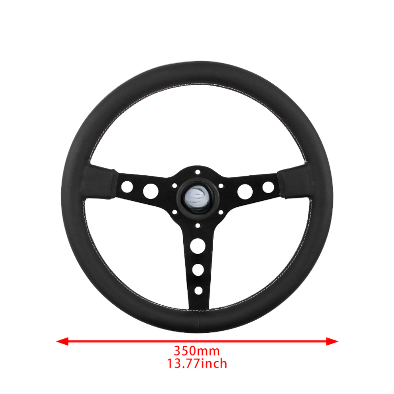 Car Accessories For Steering Wheel - Volante Clássico Esportivo de Couro 350MM