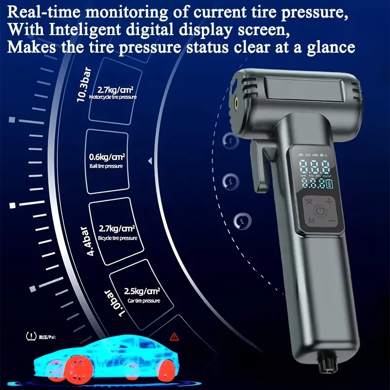 Compressor de Ar Portátil Pers - Tire Pressure Monitor avaliação e preço