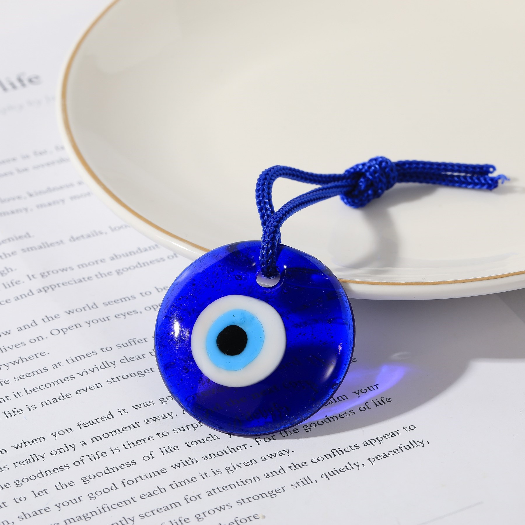 1pc sorte olho de vidro azul t - Car Accessories Evil Eye avaliação e preço