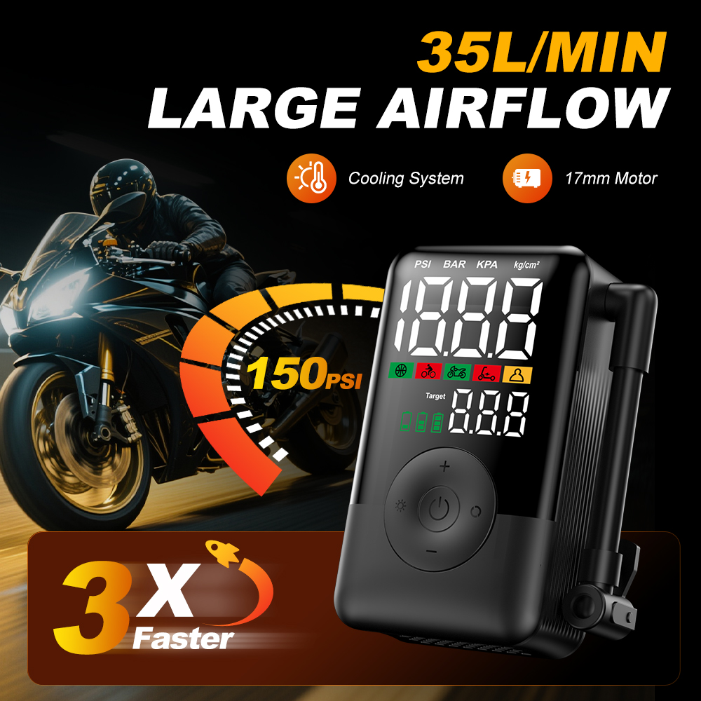 Compressor de Ar Digital Portá - Car Portable Tire Inflator avaliação e preço