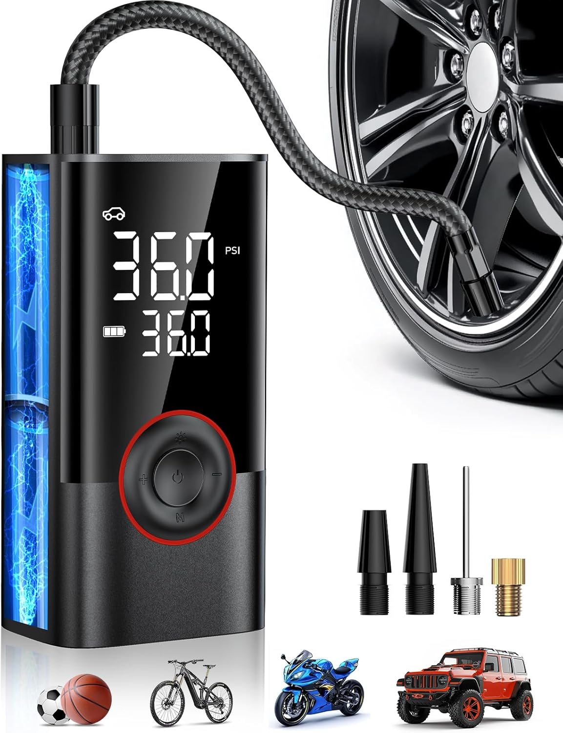 Compressor de Ar Portátil Sem  - Car Portable Tire Inflator avaliação e preço