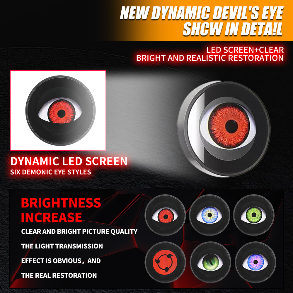 Farol led demônio olhos dinâmi - Car Accessories Evil Eye avaliação e preço